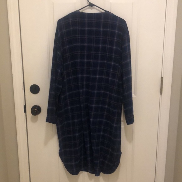 John Blair Mens Blue Flannel Nightshirt Size Medium / Large - Picture 10 of 10